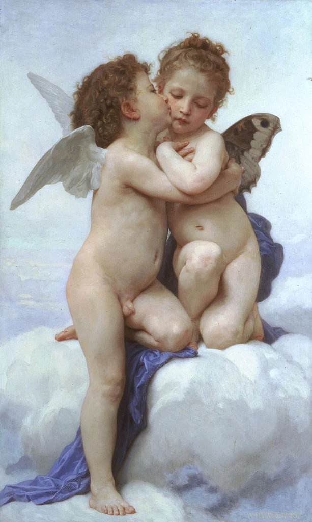 Il bacio tra Amore e Psiche bambini (1873)